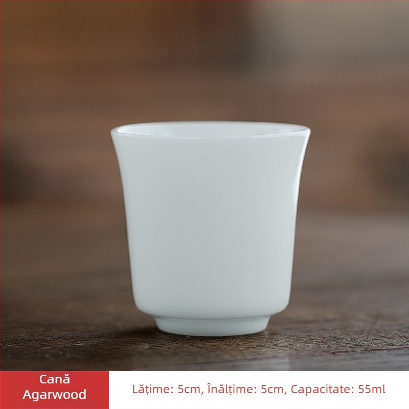 Set de ceai Ice Jade din porțelan cu capac – ceai Kung Fu pentru casă și birou