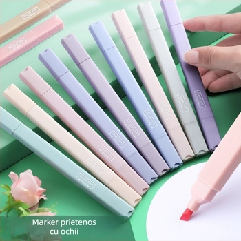 Marker dublu vârf, prietenos cu ochii, pentru elevi, evidențiere colorată, notițe și jurnal, cu capacitate mare, design atractiv.