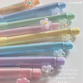 Pix parfumat floral cu sclipici fin, 4-pack pentru jurnal și desen, marker colorat cu aromă proaspătă