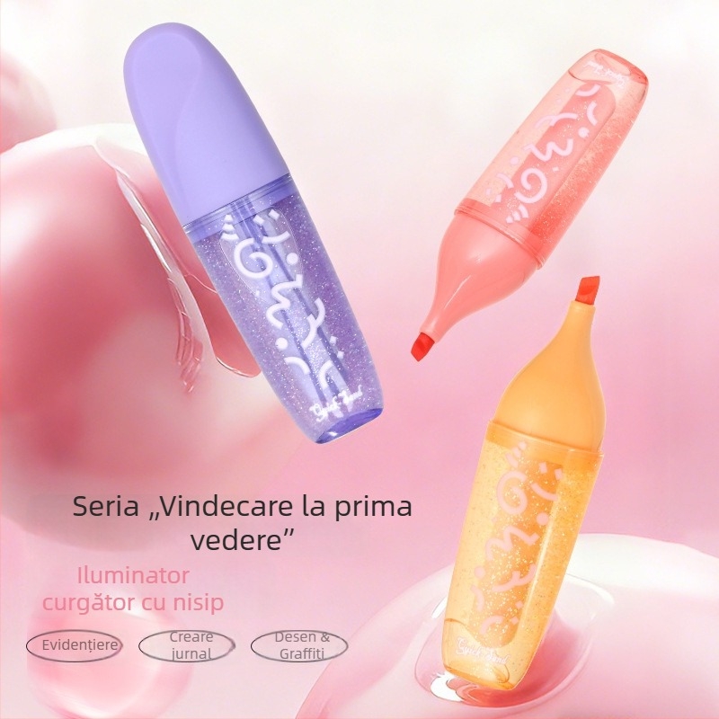 Pix creativ cu nisip lichid, fluorescent, capacitate mare, pentru elevi, desen pe felicitări pentru Anul Calului, Festivalul Primăverii