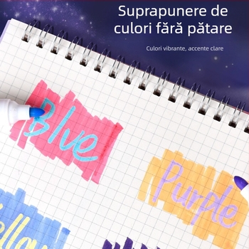 Marker dublu vârf, capacitate mare, în stil Instagram, pentru notițe, jurnal și graffiti, protecția ochilor