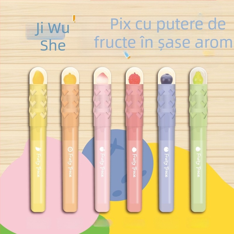 Marker de evidențiere cu aromă de fructe, vârf moale, marker colorat pentru jurnal