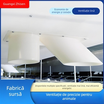 Gură de ventilație PP pentru ventilația în zootehnie, direcționare a aerului cu mai multe unghiuri, rezistentă la coroziune și îmbătrânire, sistem de ventilație