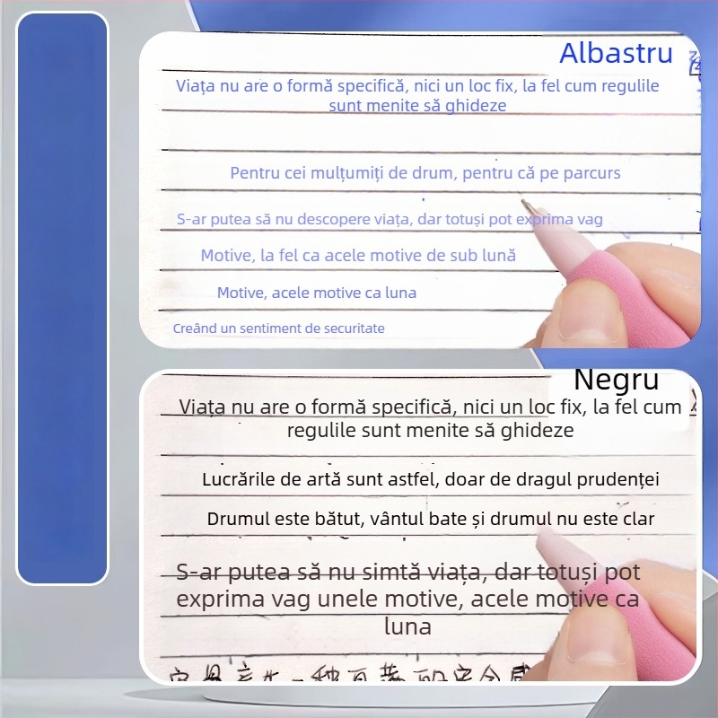 stilou gel șters cu apăsare, Little Panda și Little Fox, 0,5 mm, albastru cristal