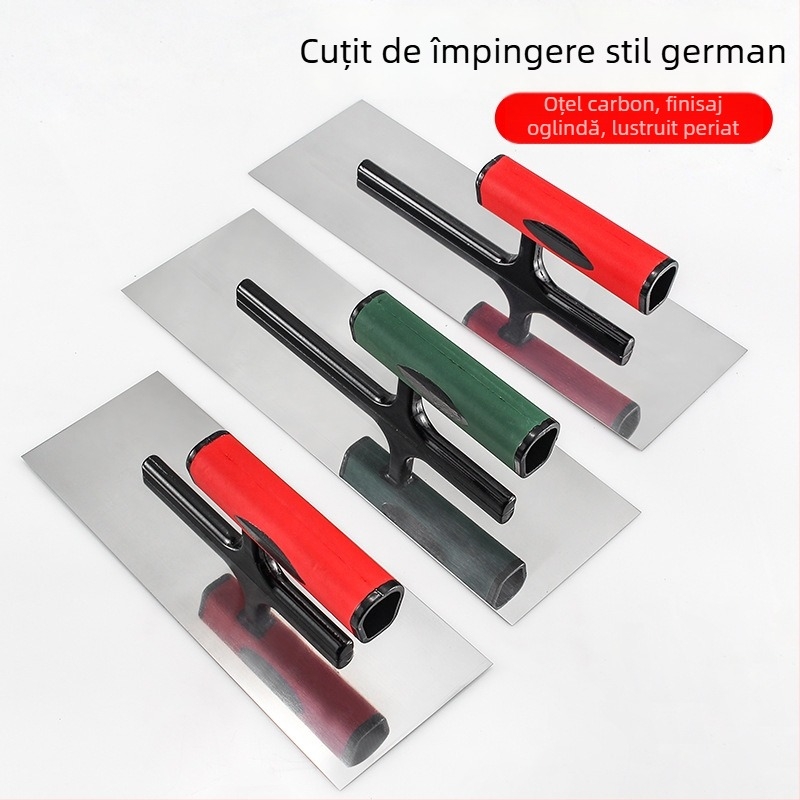 Yinghe mistrie push knife pentru tencuit și nivelare, unealtă pentru plăci, oțel inox, bază din oțel de carbon, 250/300 mm