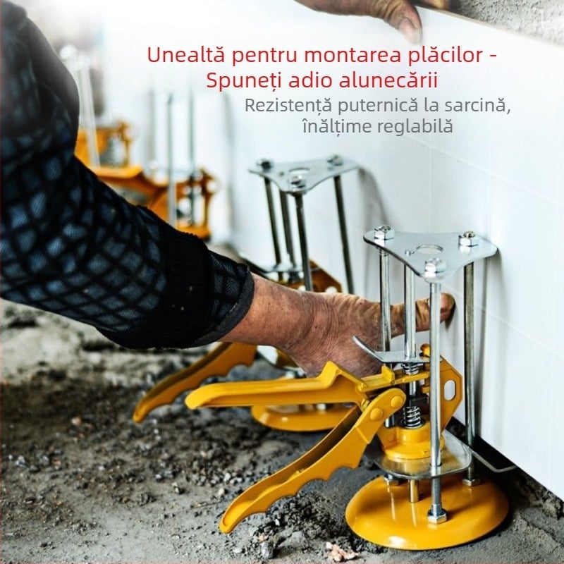 Ridicător de înălțime pentru plăci și instrument de nivelare pentru plăci de perete — reglaj manual rapid