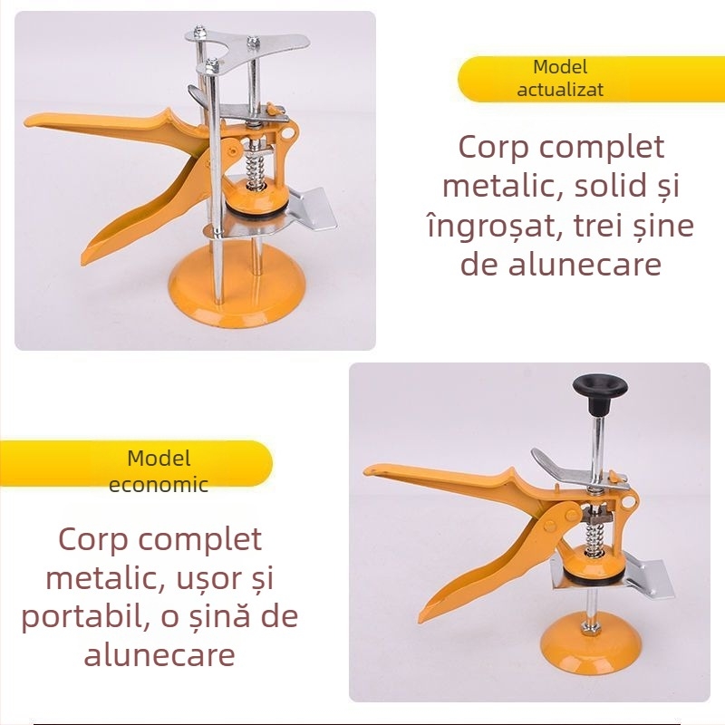 Ridicător de înălțime pentru plăci și instrument de nivelare pentru plăci de perete — reglaj manual rapid
