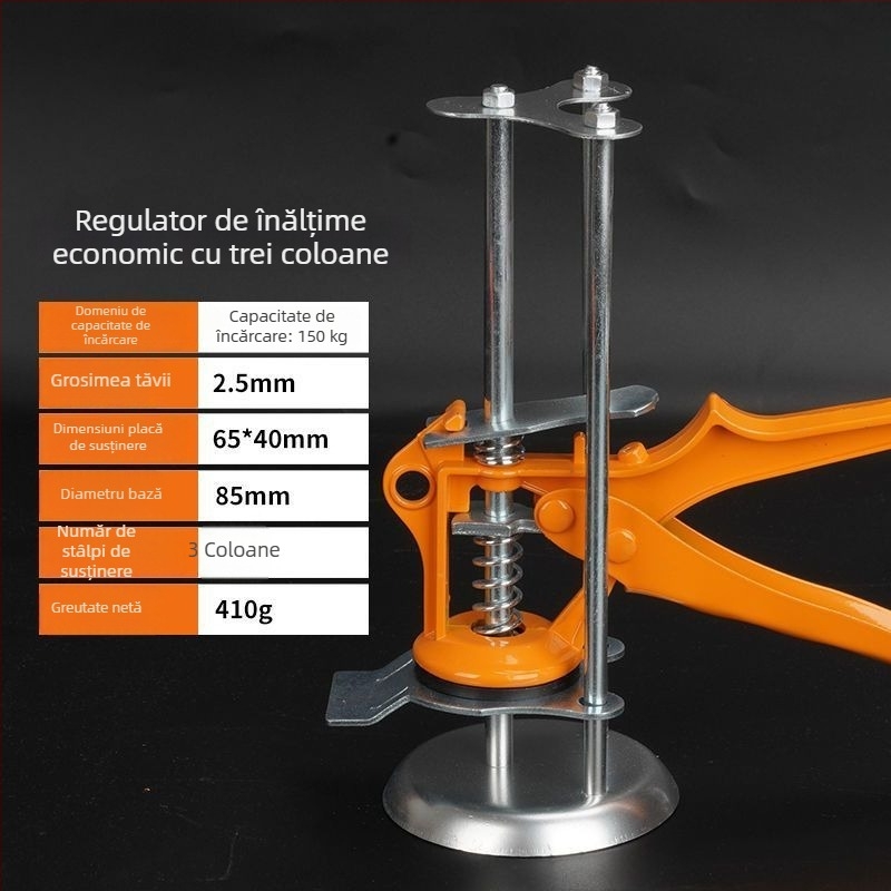 Ridicător de înălțime pentru plăci și instrument de nivelare pentru plăci de perete — reglaj manual rapid