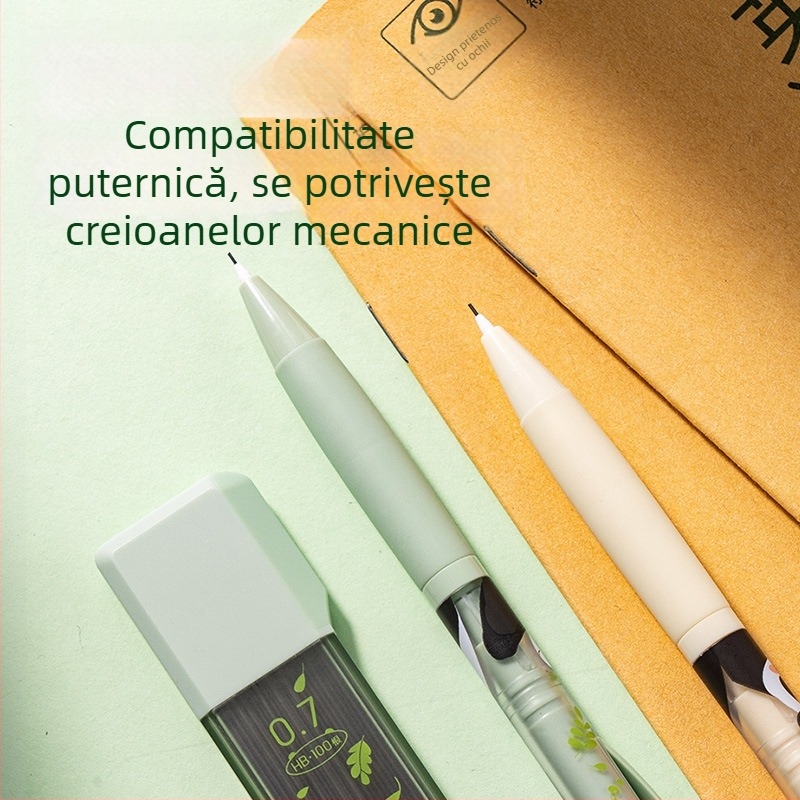 Refill grafit pentru creion mecanic Deli, 0,5/0,7 mm HB, durabile, capacitate mare, avansare grafit