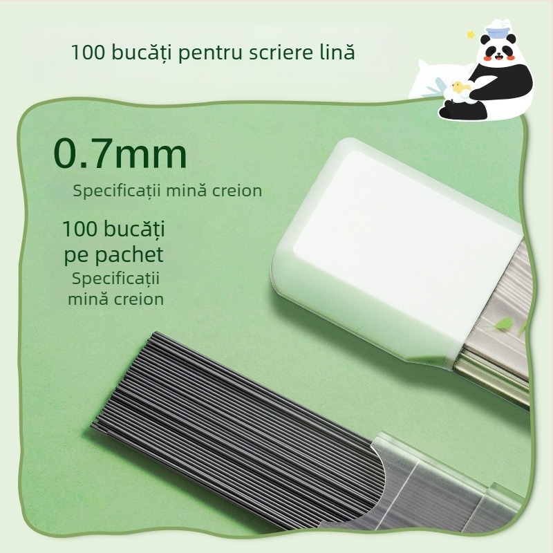 Refill grafit pentru creion mecanic Deli, 0,5/0,7 mm HB, durabile, capacitate mare, avansare grafit
