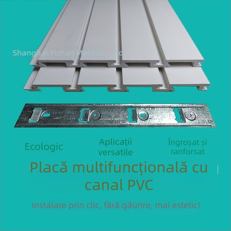 Panou PVC cu caneluri de înaltă densitate pentru pereți exteriori – panou decorativ de afișare pentru accesorii telefoane mobile, fără găuri