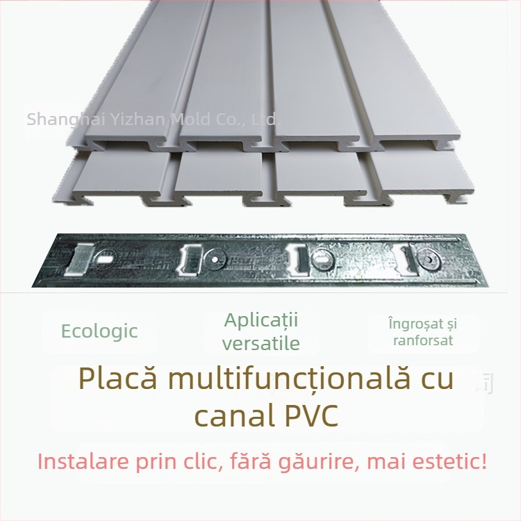 Panou PVC cu caneluri de înaltă densitate pentru pereți exteriori – panou decorativ de afișare pentru accesorii telefoane mobile, fără găuri