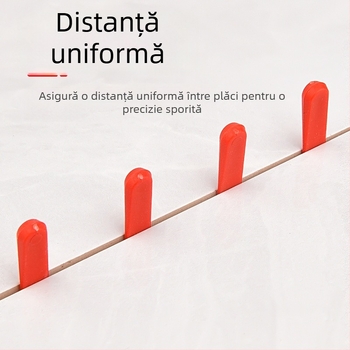 Instrument de poziționare și nivelare a plăcilor, cu clips încrucișați, pentru plăci pe perete și podea