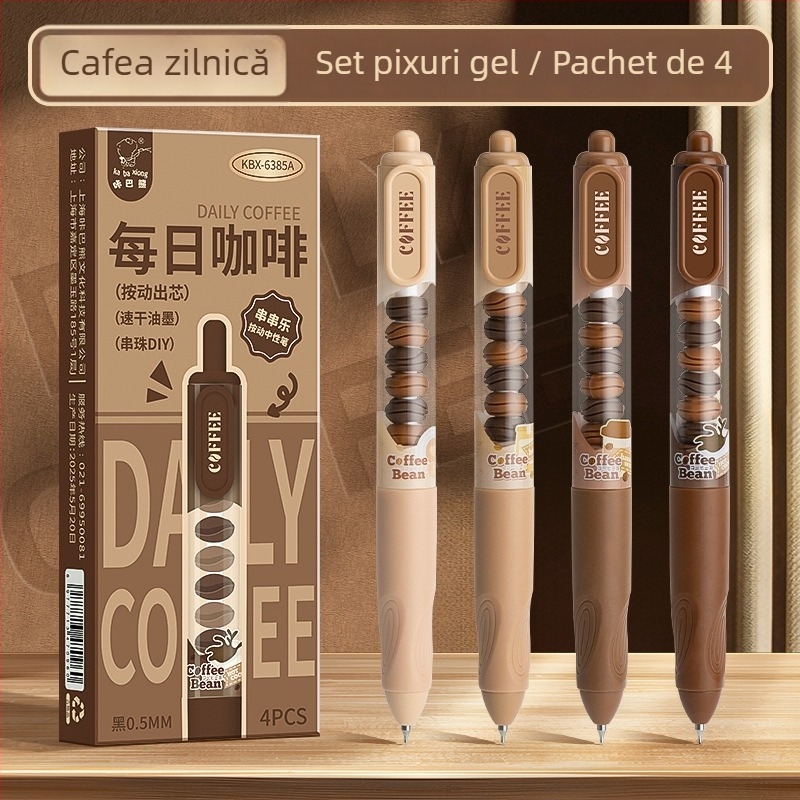 Kappa Bear stilou gel din plastic cu mecanism de clic, cerneală neagră, uz general