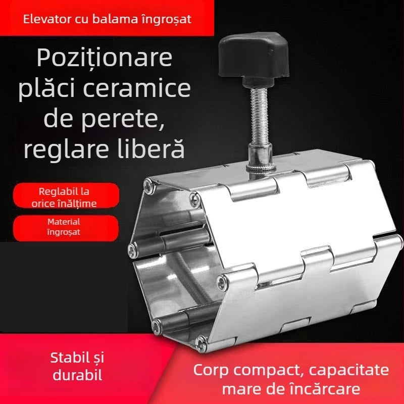 Reglator de înălțime pentru plăci – Nivelator tip balama pentru plăci de perete, Instrument de nivelare, Ridicător de plăci