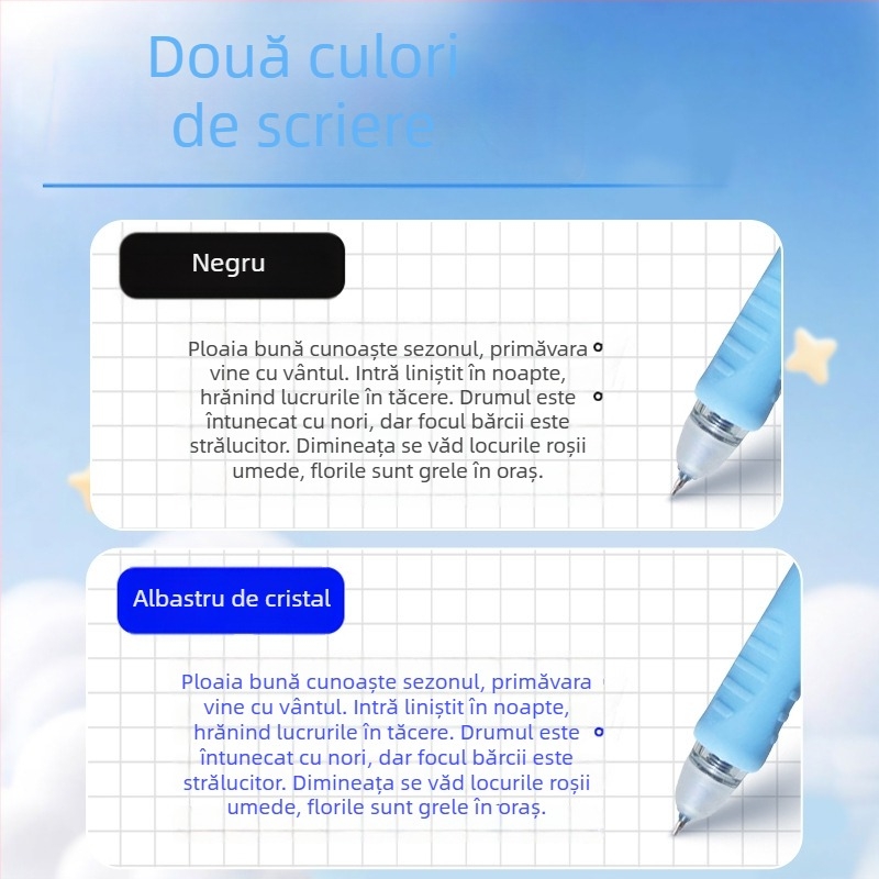 Odeme stilou gel retractabil, în tema norului, pentru elevi, 0,5 mm