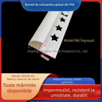 Dingtian colț din PVC pentru plăci, margine din plastic cu profil arcuit și unghi drept