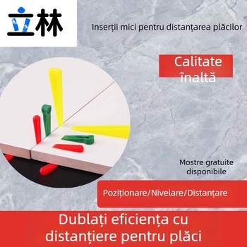 Spaceri pentru plăci Lilin, știfturi de reglare a rosturilor, plăci de nivelare, reglare fină a spațiilor pentru montajul plăcilor pe perete, inserții din plastic mici