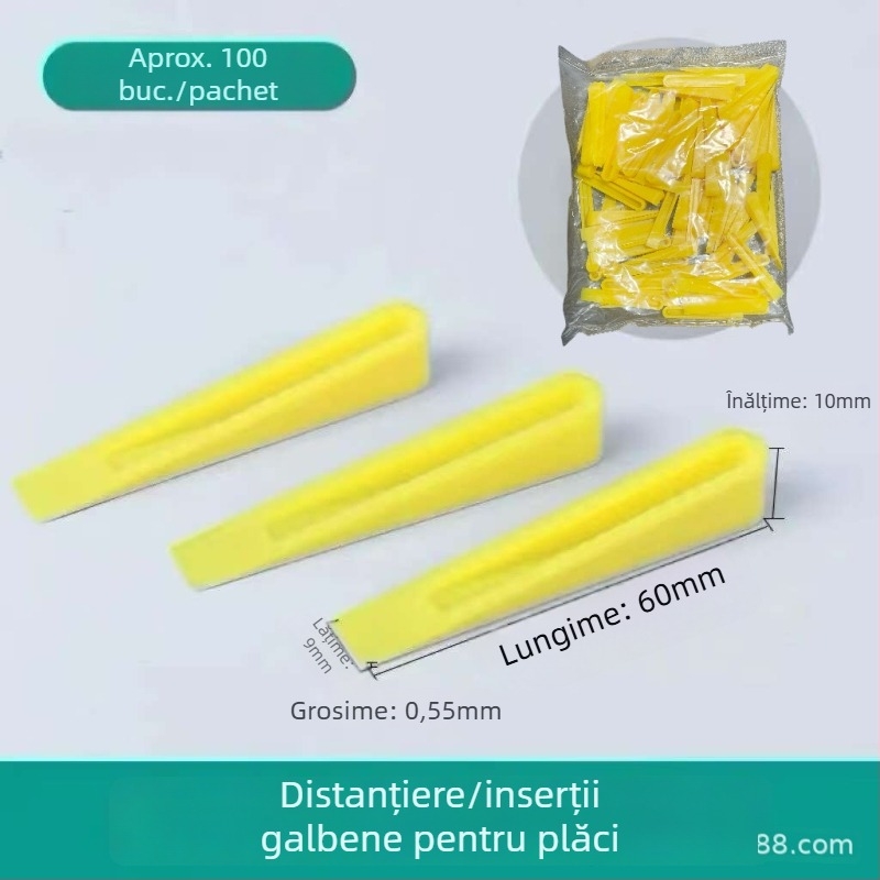 Spaceri pentru plăci Lilin, știfturi de reglare a rosturilor, plăci de nivelare, reglare fină a spațiilor pentru montajul plăcilor pe perete, inserții din plastic mici