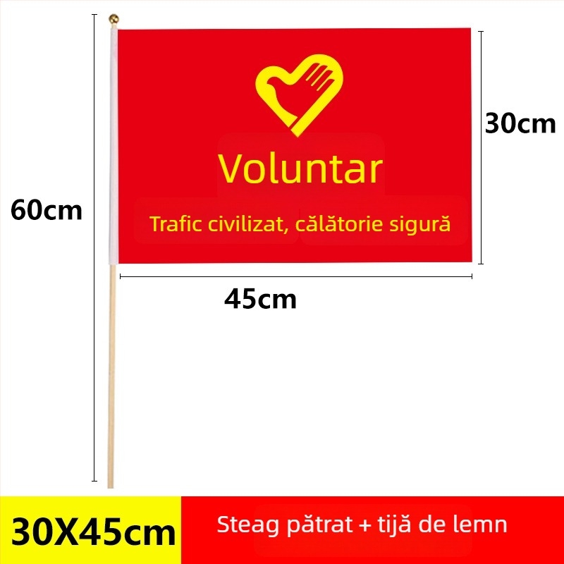 Steag de ghidare a traficului pentru voluntari