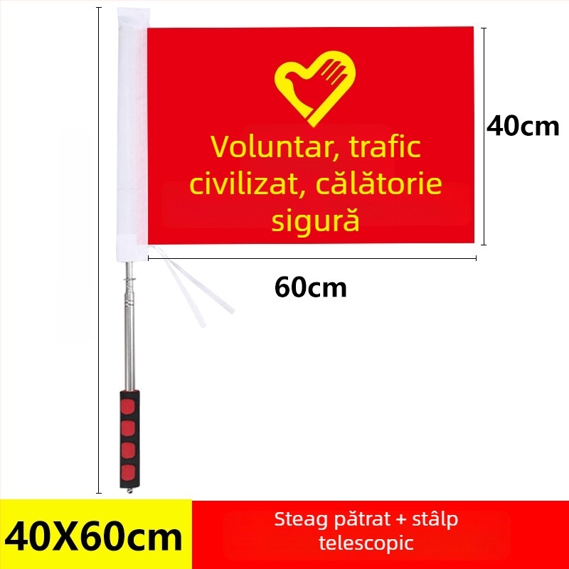 Steag de ghidare a traficului pentru voluntari