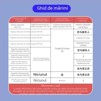 Editie japoneză: album de depozitare pentru carduri color pentru anime, dimensiuni 14x21x15 cm, pagini detașabile
