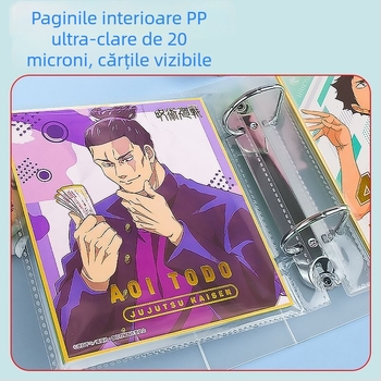 Editie japoneză: album de depozitare pentru carduri color pentru anime, dimensiuni 14x21x15 cm, pagini detașabile