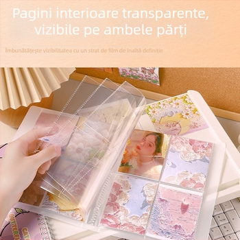 Album foto cu carduri de 3 inci, pagini în grilă pentru 4 carduri, spațiu compact pentru carduri, stil Instagram