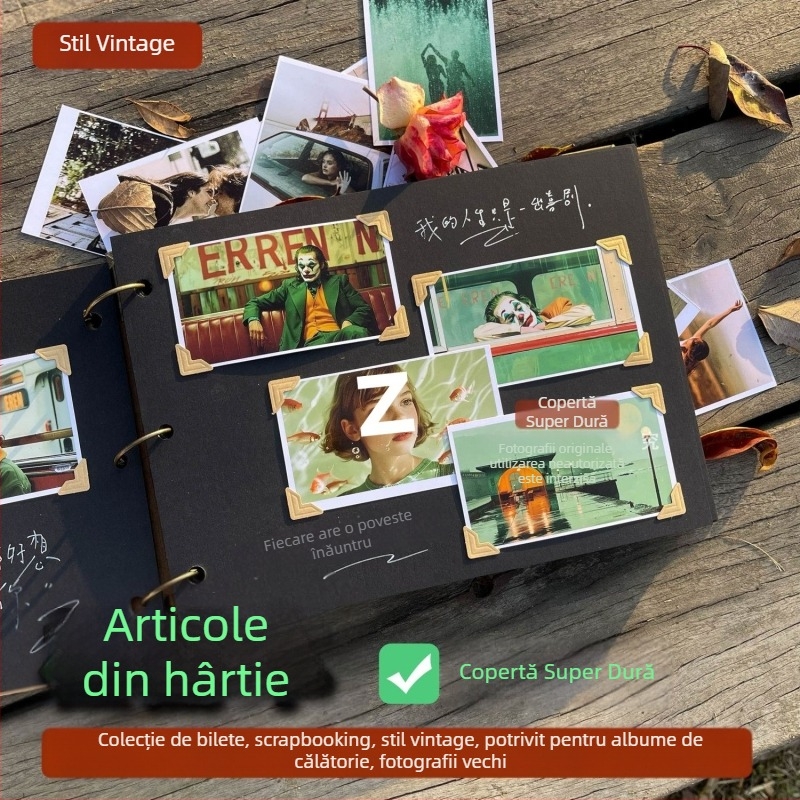 Album foto din hârtie kraft, DIY cu pagini autoadezive, caiet de desen, pentru cupluri, colegi și amintire de absolvire