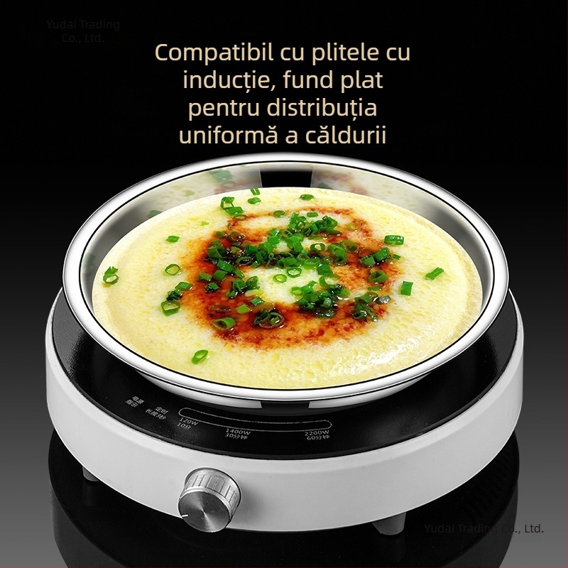 Farfurie rotundă din oțel inoxidabil 316L, grad alimentar, îngroșată, pentru bucătărie de acasă, farfurie de servire pentru cină și grătar