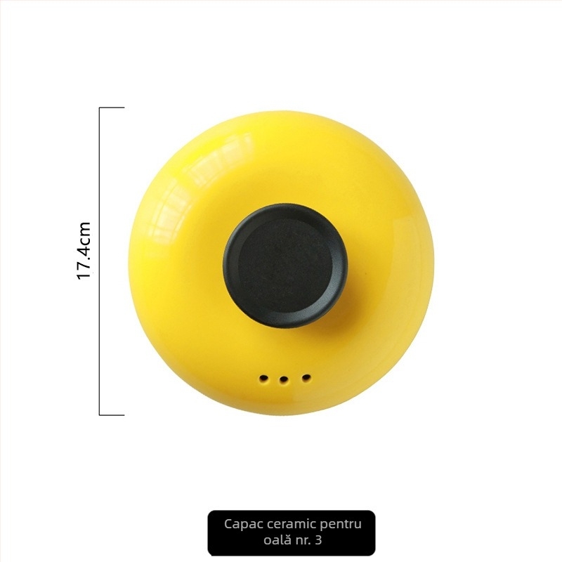 Capac ceramic pentru oale cu izolație termică și protecție anti-arzire, potrivit pentru supe, oale cu lapte și tocănițe