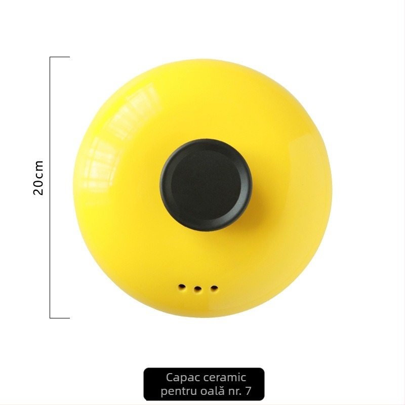 Capac ceramic pentru oale cu izolație termică și protecție anti-arzire, potrivit pentru supe, oale cu lapte și tocănițe