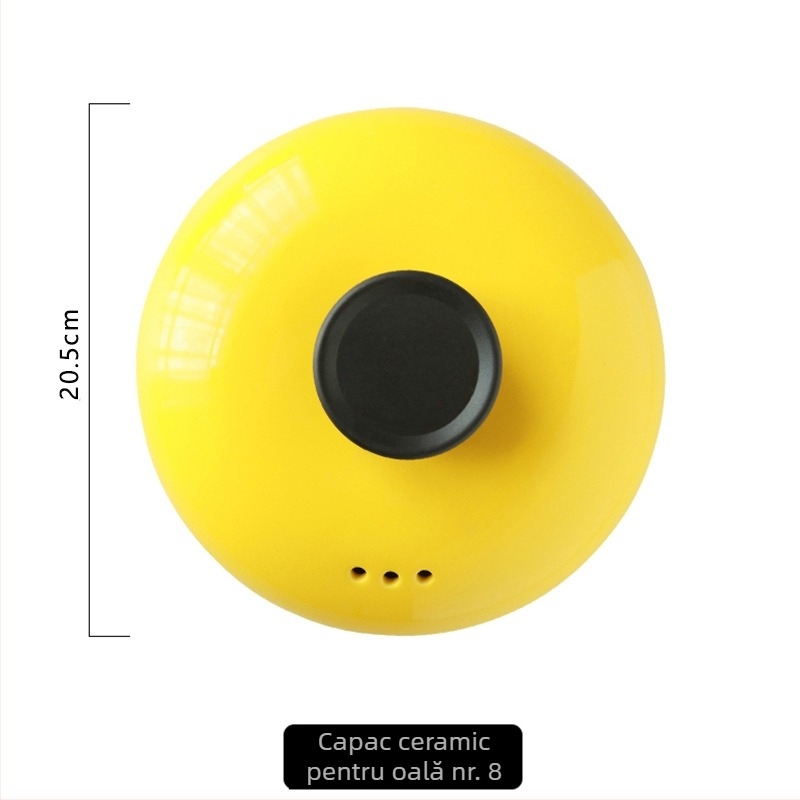 Capac ceramic pentru oale cu izolație termică și protecție anti-arzire, potrivit pentru supe, oale cu lapte și tocănițe