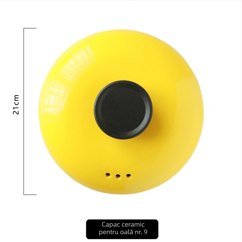 Capac ceramic pentru oale cu izolație termică și protecție anti-arzire, potrivit pentru supe, oale cu lapte și tocănițe