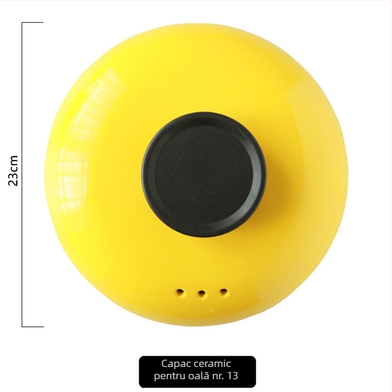 Capac ceramic pentru oale cu izolație termică și protecție anti-arzire, potrivit pentru supe, oale cu lapte și tocănițe