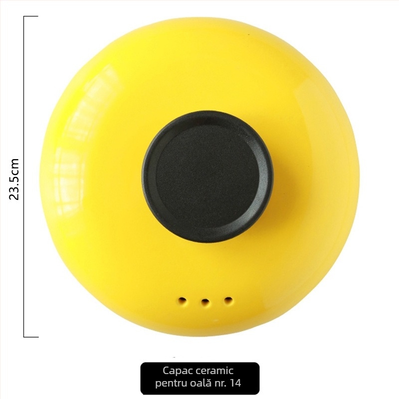 Capac ceramic pentru oale cu izolație termică și protecție anti-arzire, potrivit pentru supe, oale cu lapte și tocănițe