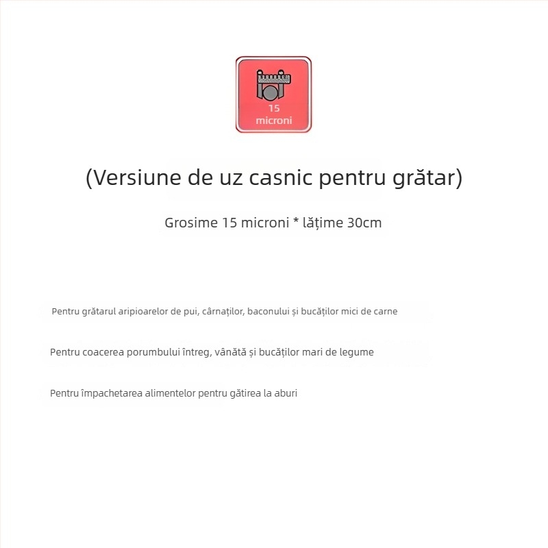 Folie de aluminiu alimentar pentru air fryer și cuptor, grosime mare, rol mare pentru grătar