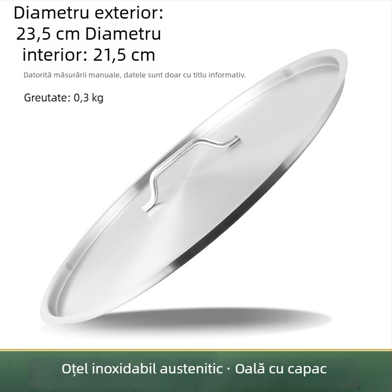 Capac din oțel inoxidabil 304 pentru găleata de supă, grosime mare, plat, rotund, calitate alimentară
