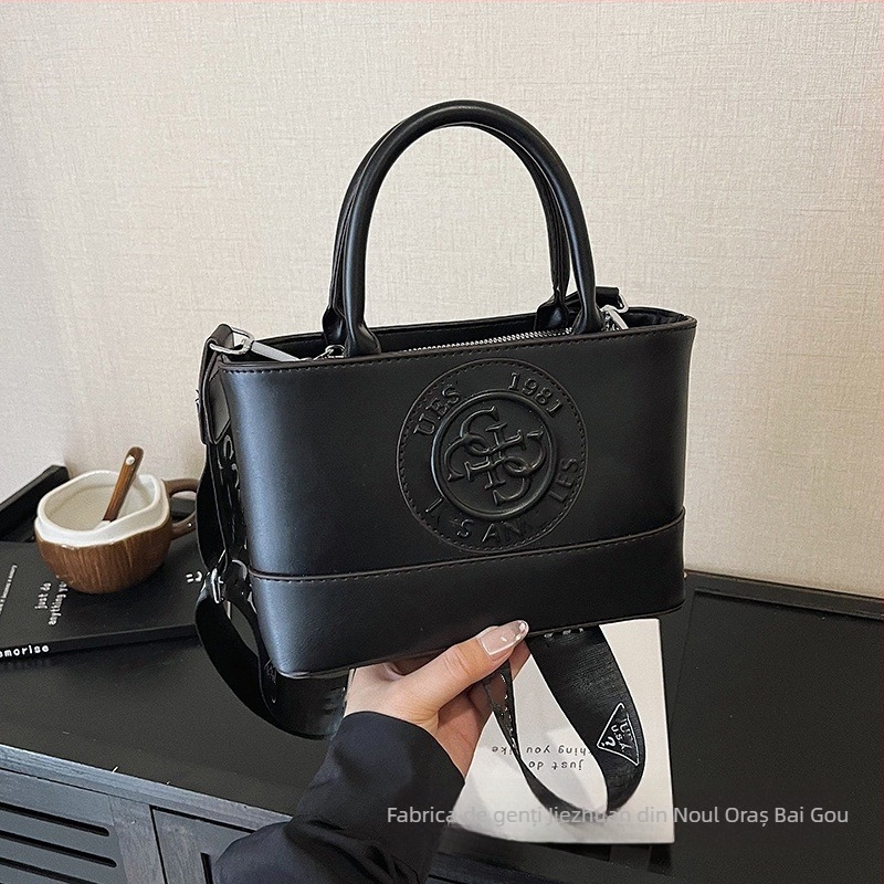 Geantă de mână cu imprimeu alfabet, în stil lux ușor Europa-America, tote cu bretea lată pentru umăr, purtare crossbody sau în mână, colecție nouă 2025