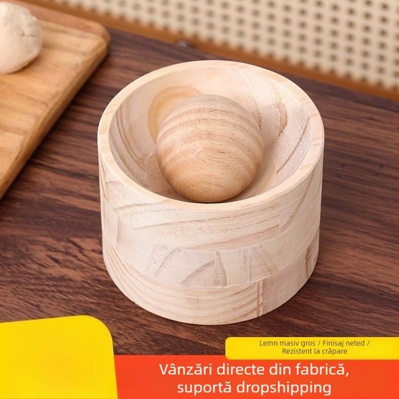 Fabrică din lemn pentru foi de colțunași, rolă rotundă de aluat, presă pentru foi de colțunași, matriță pentru colțunași