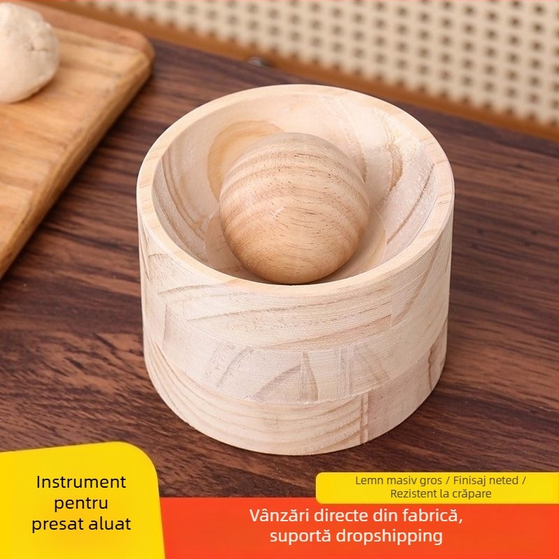 Fabrică din lemn pentru foi de colțunași, rolă rotundă de aluat, presă pentru foi de colțunași, matriță pentru colțunași