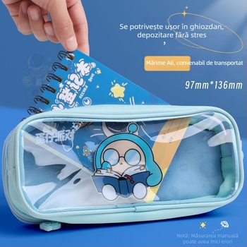 A6 Caiet de teme pentru elevii din învățământul primar, design drăguț cu familie desen animat, carnet mini spiral, pagini rabatabile pentru clasă