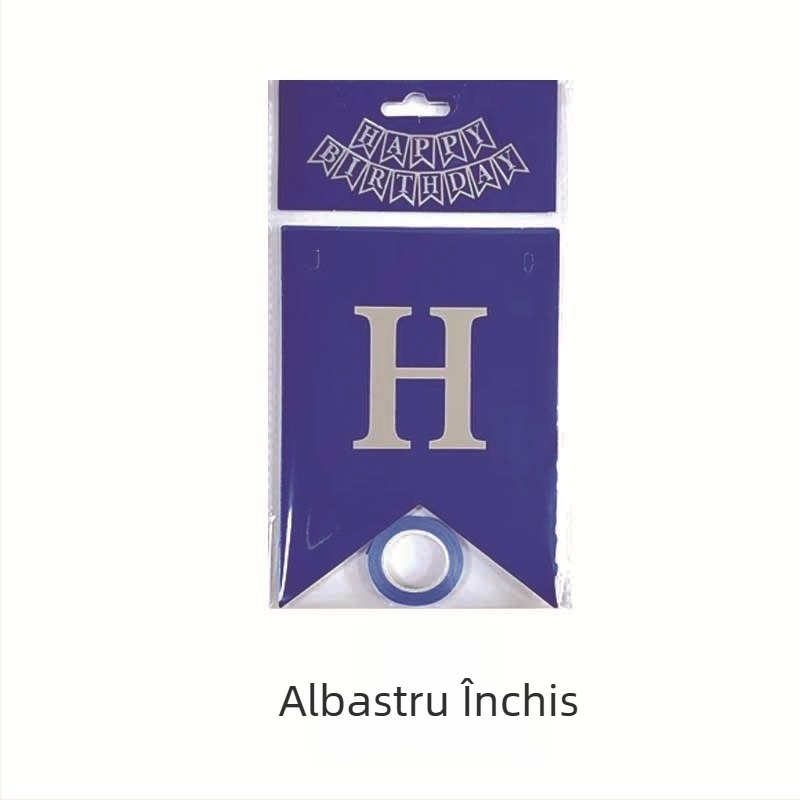 Bannere engleze pentru ziua de naștere cu folie oglindită de aur, decor pentru petreceri, stegulețe din hârtie, dimensiuni 12×17 cm, culori variate