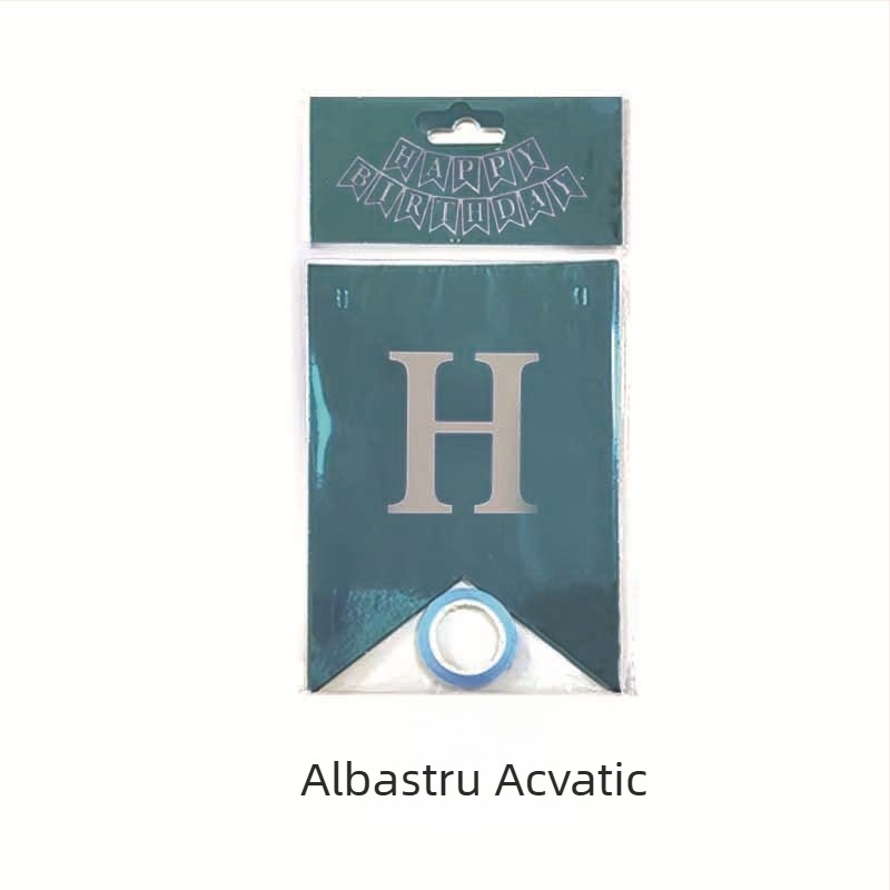 Bannere engleze pentru ziua de naștere cu folie oglindită de aur, decor pentru petreceri, stegulețe din hârtie, dimensiuni 12×17 cm, culori variate