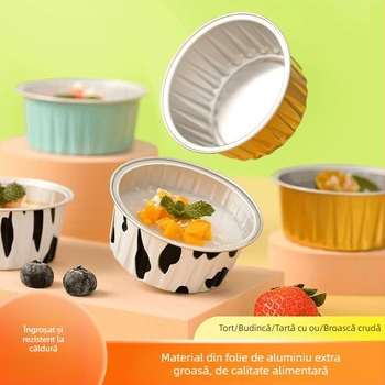 Cupe din folie de aluminiu reutilizabile pentru friteuza cu aer, rezistente la temperaturi înalte, boluri pentru prăjituri, tarte cu ouă și budinci