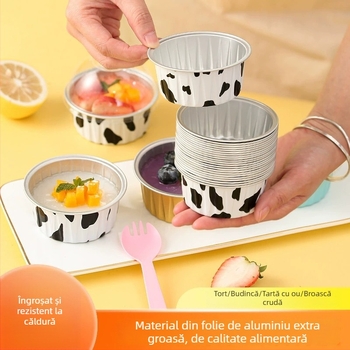 Cupe din folie de aluminiu reutilizabile pentru friteuza cu aer, rezistente la temperaturi înalte, boluri pentru prăjituri, tarte cu ouă și budinci