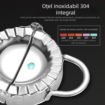 Unealtă pentru prepararea găluțelor chinezești acasă, aparat manual din oțel inoxidabil, model în formă de floare pentru foi de aluat