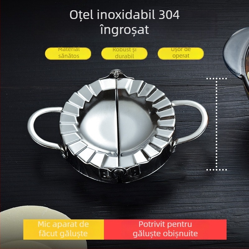 Unealtă pentru prepararea găluțelor chinezești acasă, aparat manual din oțel inoxidabil, model în formă de floare pentru foi de aluat