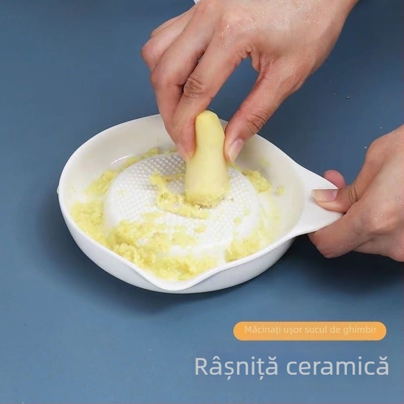 Râșniță ceramică pentru ghimbir și usturoi — râșniță manuală pentru pastă de usturoi, pastă de ghimbir, suc de ghimbir și hrana bebelușilor