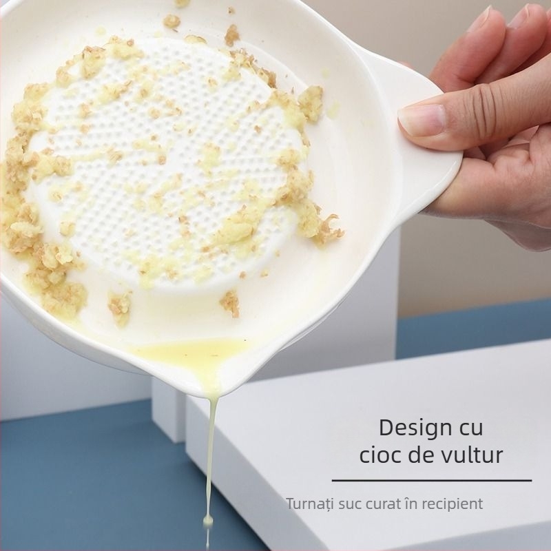 Râșniță ceramică pentru ghimbir și usturoi — râșniță manuală pentru pastă de usturoi, pastă de ghimbir, suc de ghimbir și hrana bebelușilor